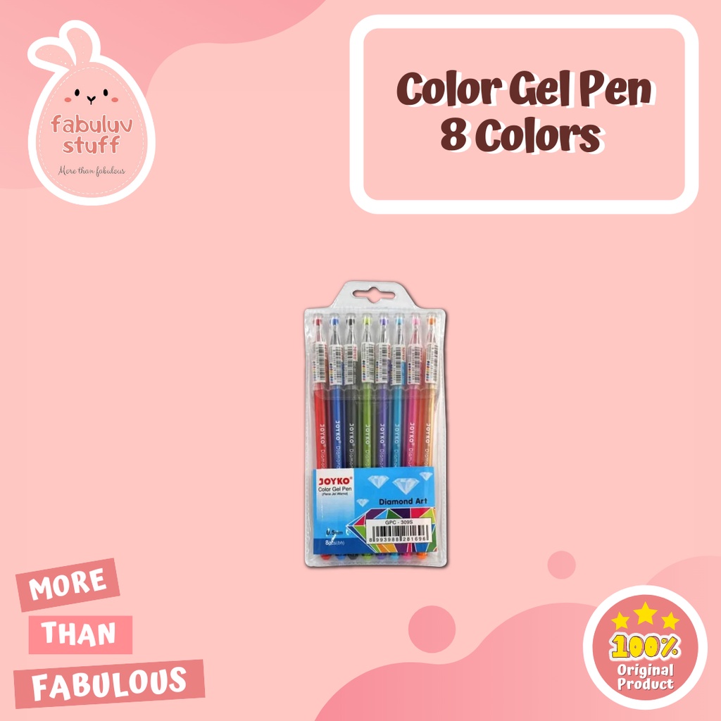 

ATK ~ Pulpen 8 Warna / Pen Colour Warna Warni / Color Gel Pen 8 Colors
