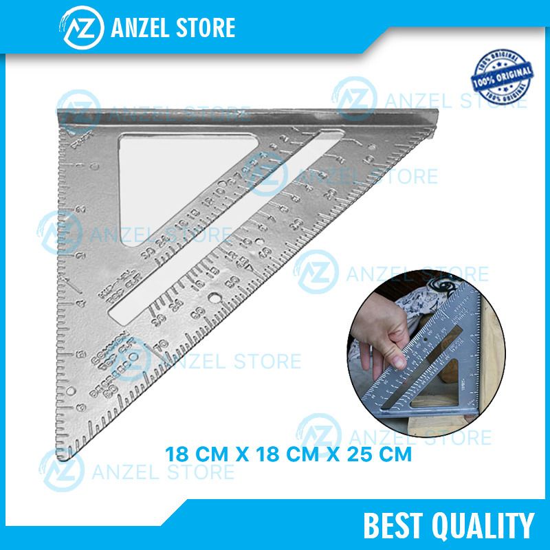 

[BEST QUALITY] PENGGARIS SIKU MISTAR TRIANGLE RULER ALUMUNIUM