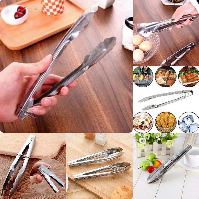 CAPITAN MAKANAN STAINLESS PENJEPIT MAKANAN STAINLESS SERBAGUNA 23 CM