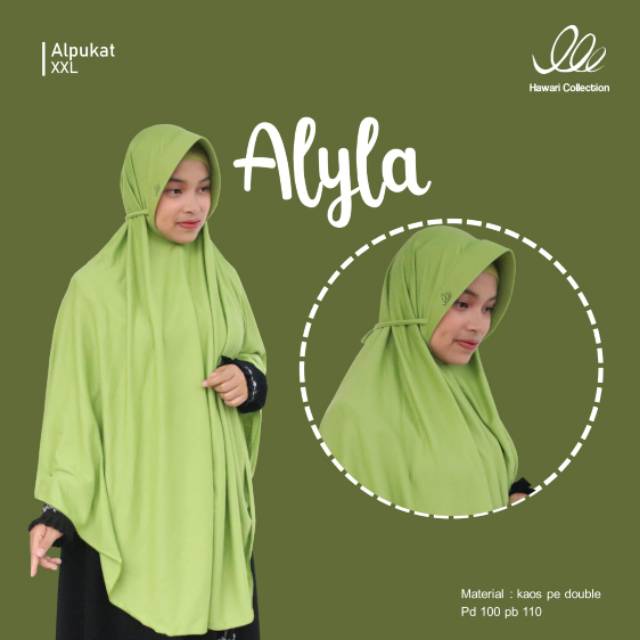 Jilbab alyla size XXL by hawari | Jilbab tali hawari