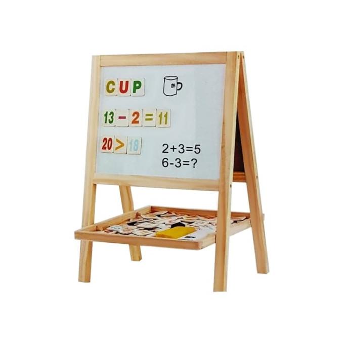 

Papan Tulis Anak Berdiri Dua Sisi Hitam Putih - Mainan Edukasi Anak mR4