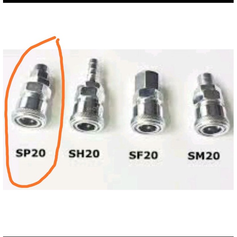 nepel selang /coupler selang / sambungan selang tipe SP20 harga satuan /pc