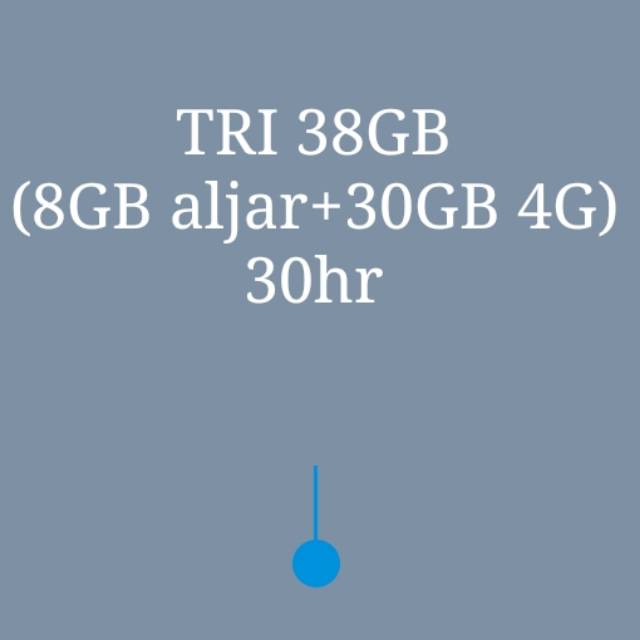 TRI 38GB (8GB aljar+30GB 4G) 30hr
