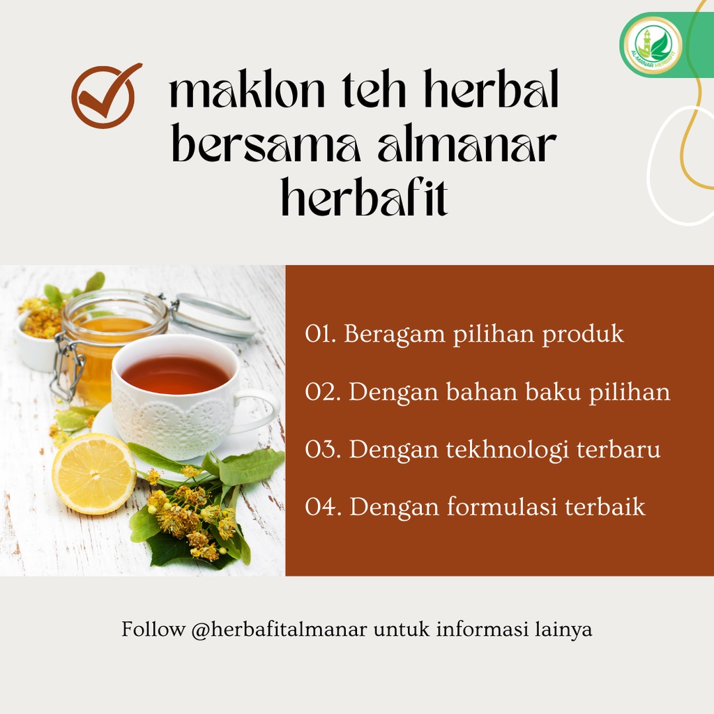 maklon teh pelangsing herbal almanar herbafit