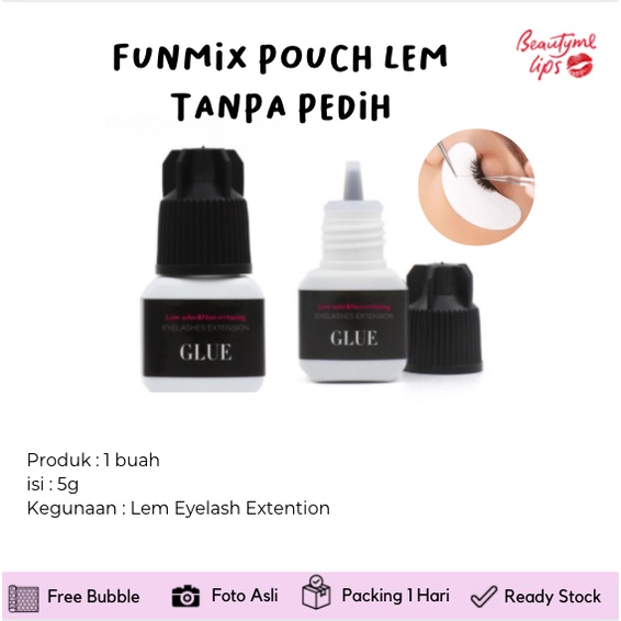 FRS POUCH LEM TANPA PEDIH -  Lem Extension Bulu Mata 5ml Tanpa Lambat Kering Untuk PEMULA