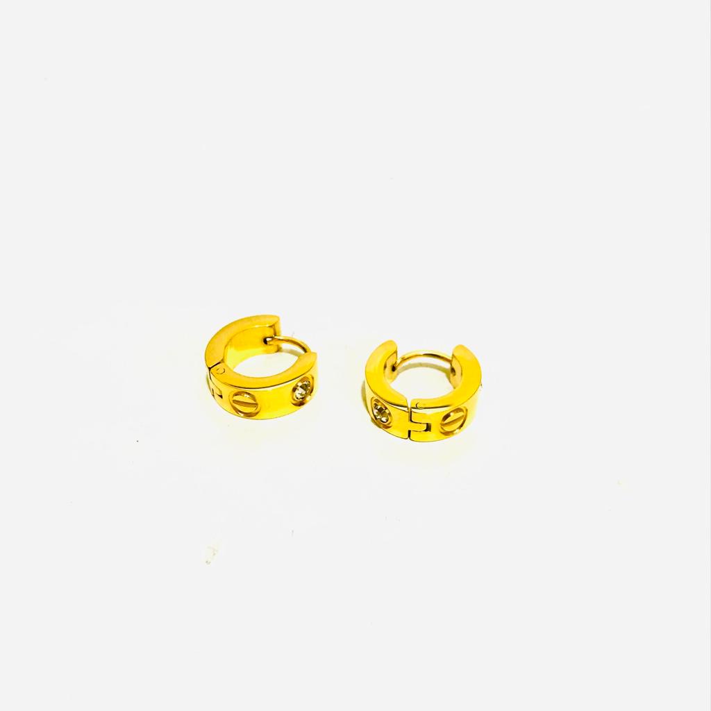 Anting Titanium Wanita Lapis Emas AT-106-19-AMK