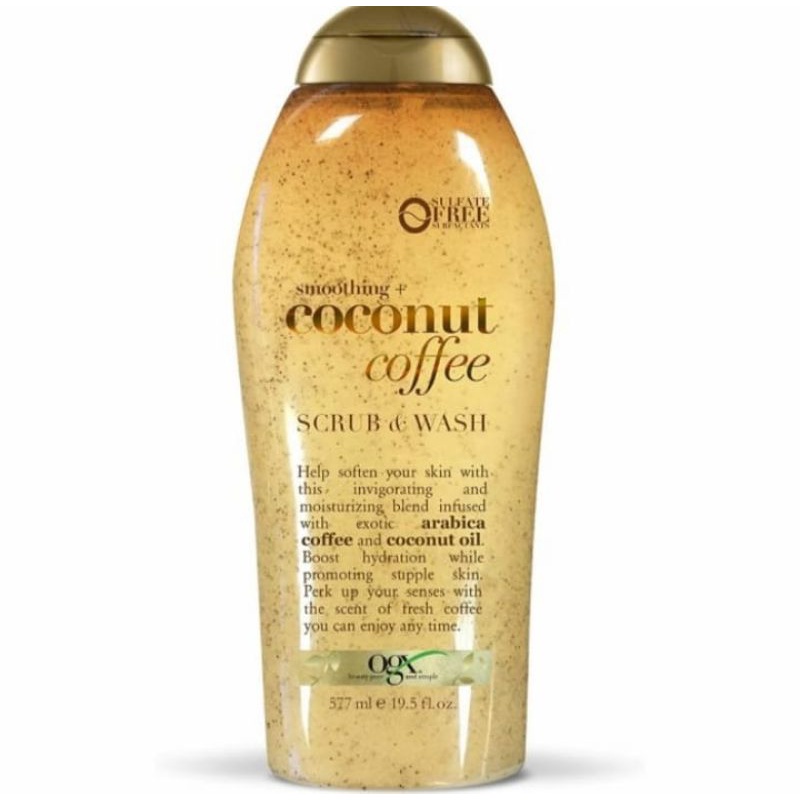 OGX Smoothing + Coconut Coffee Body Wash & Scrub 19.5 fl.oz - 577ml