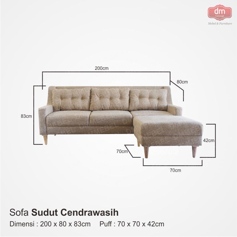 Sofa Minimalis Sofa Sudut L CENDRAWASIH - DM Mebel