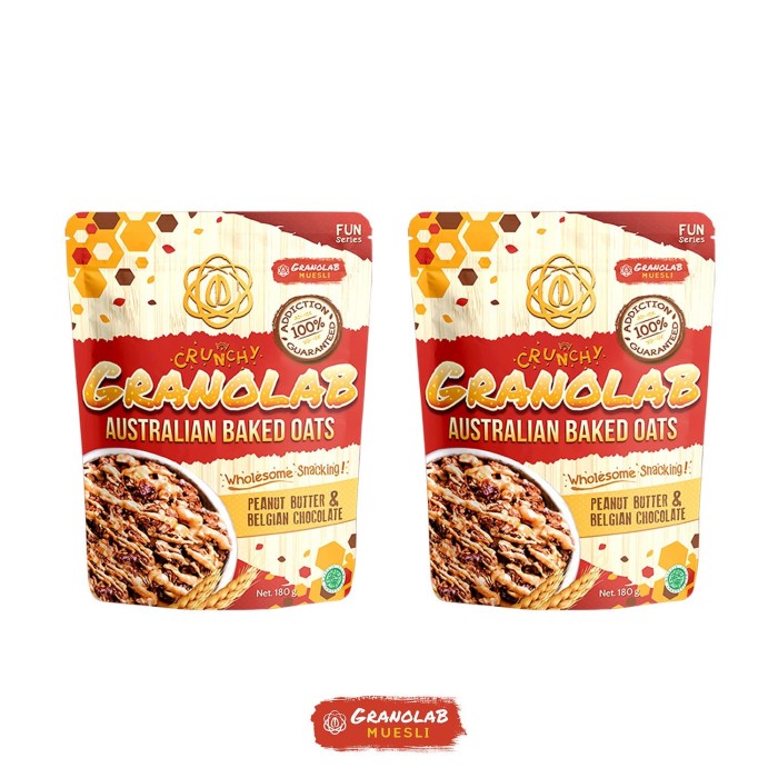 

Jual Paket Granola Peanut Butter Belgian Chocolate 180 Gr - Granolab Muesli
