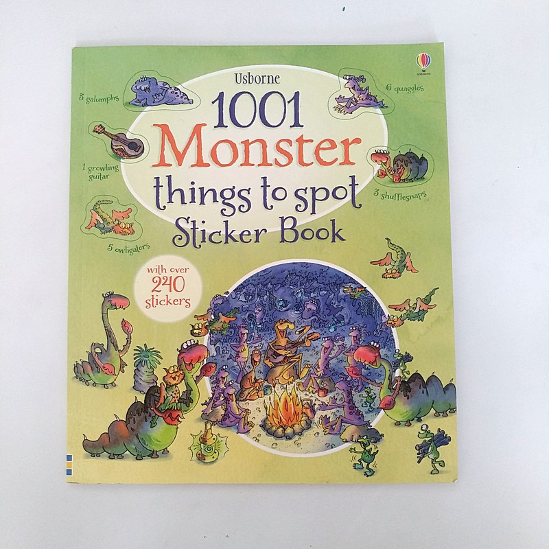 Buku BBW - Usborne 1001 Monster Things to Spot Sticker Book