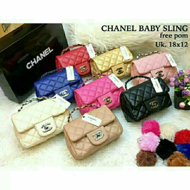 ✅ COD TAS SELEMPANG WANITA CHANEL baby 