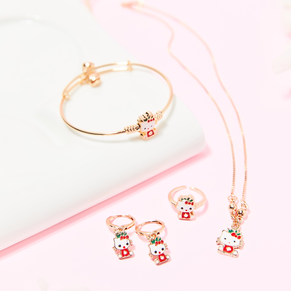 BISA COD Y046 Set Perhiasan Anak Hello Kitty Set Gelang Cincin Anak Perhiasan Anak Perempuan 1 Set Princess