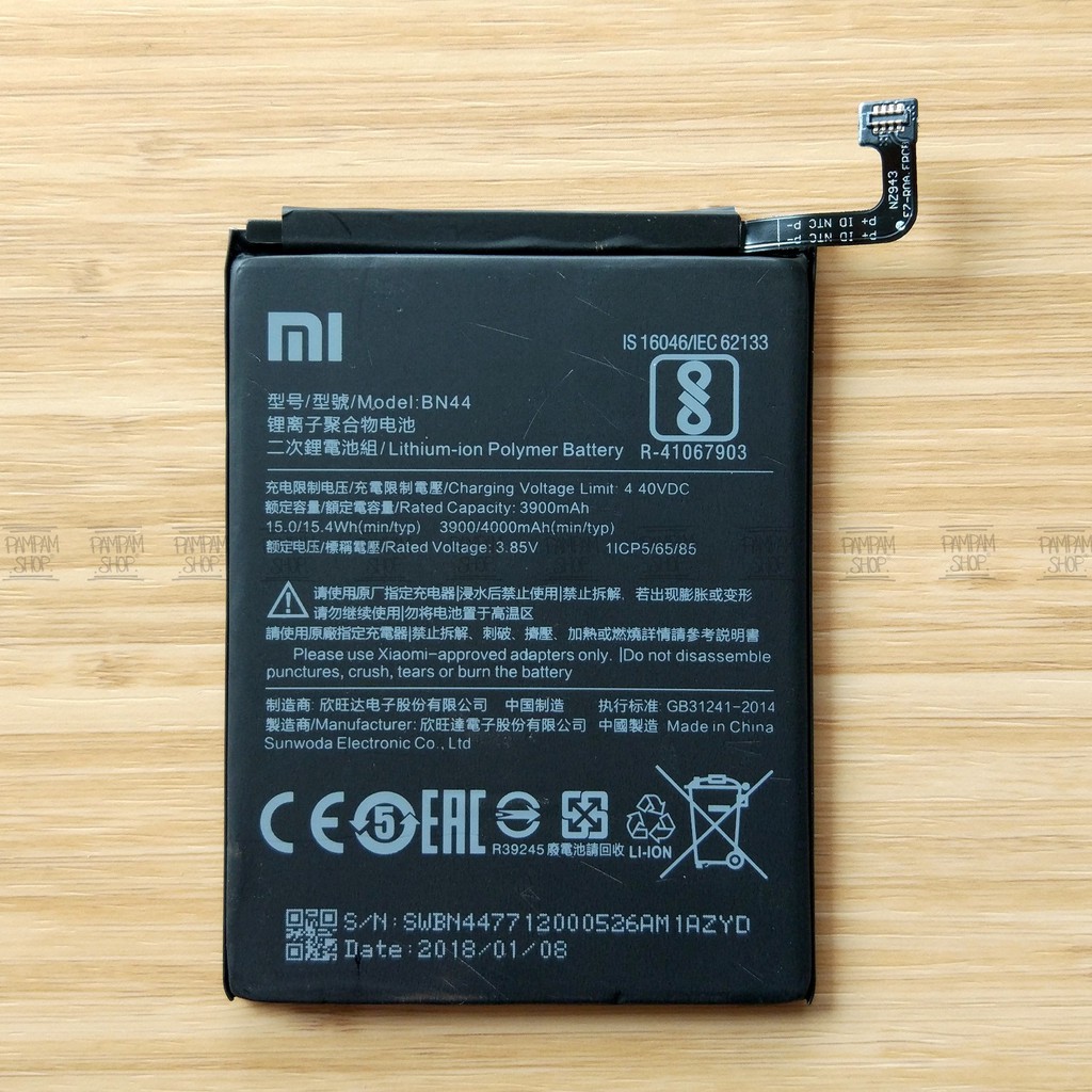 Baterai XiaoMi BN44 Redmi 5 Plus 5+ Original OEM BN 44 Xiao Mi Batre Batrai Battery HP Ori