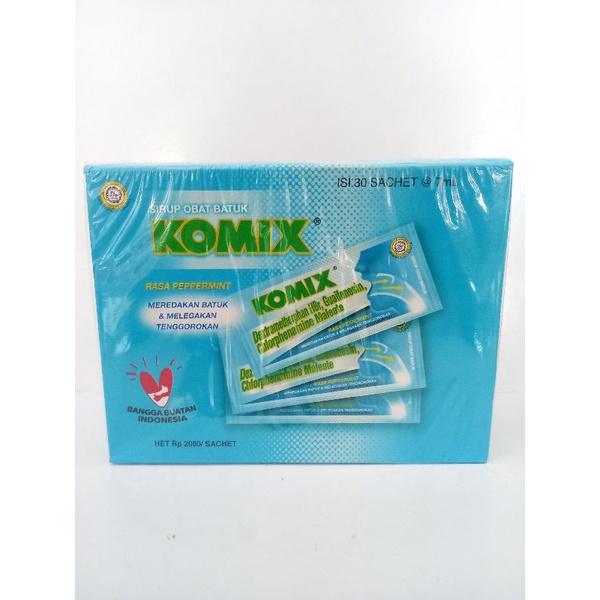 KOMIX RASA PEPPERMINT - PER SACHET / UNTUK BATUK BERDAHAK & KERING