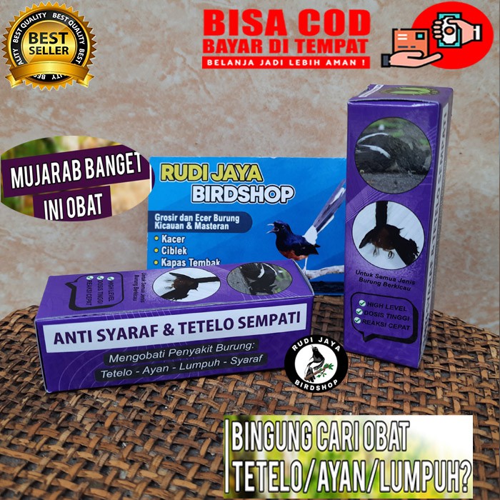 ANTI SYARAF TETELO SEMPATI OBAT BURUNG AYAN KEJANG KEPALA BERPUTAR LUMPUH MBAGONG SARAF MURAI KACER