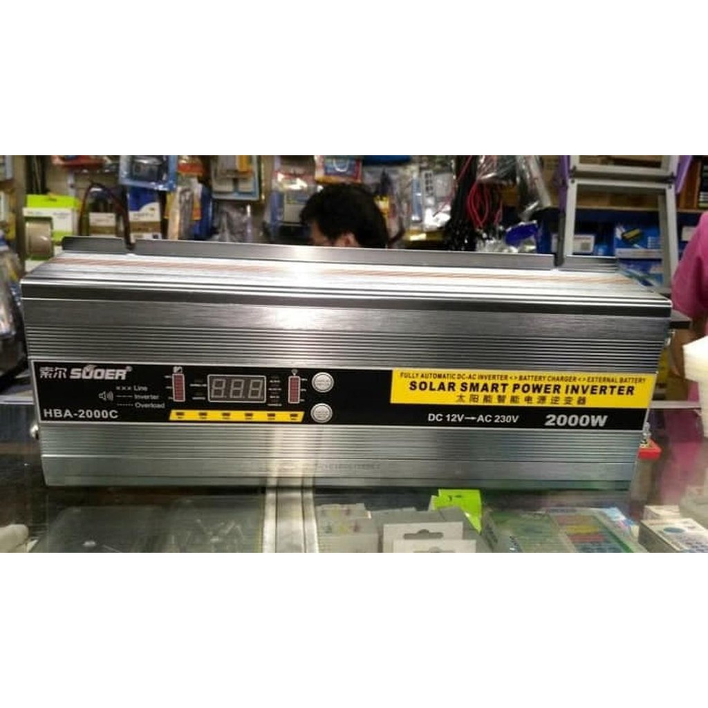 Solar smart Power Inverter plus charger 2000 Watt DIGITAL SUOER las