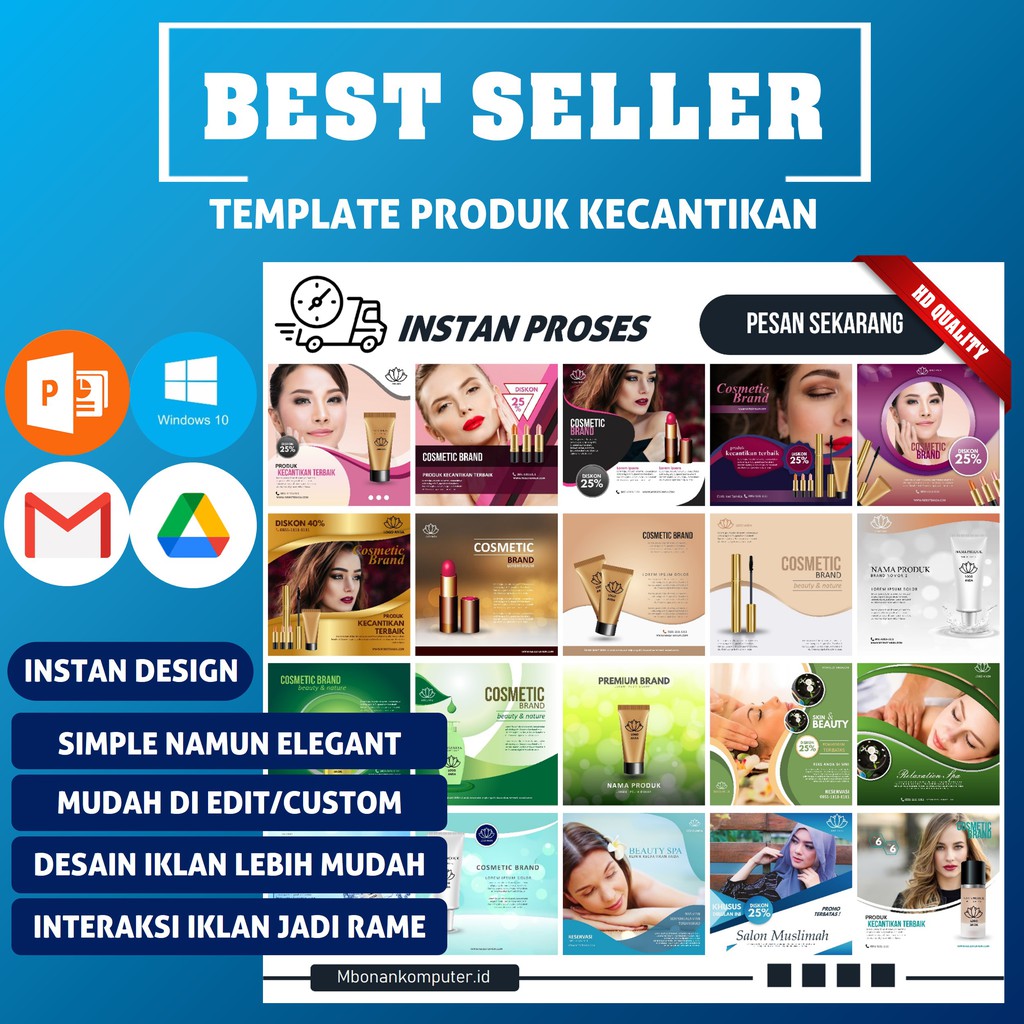 Template Desain Produk Kecantikan Desain Produk Kosmetik Desain Beauty SPA - TD014