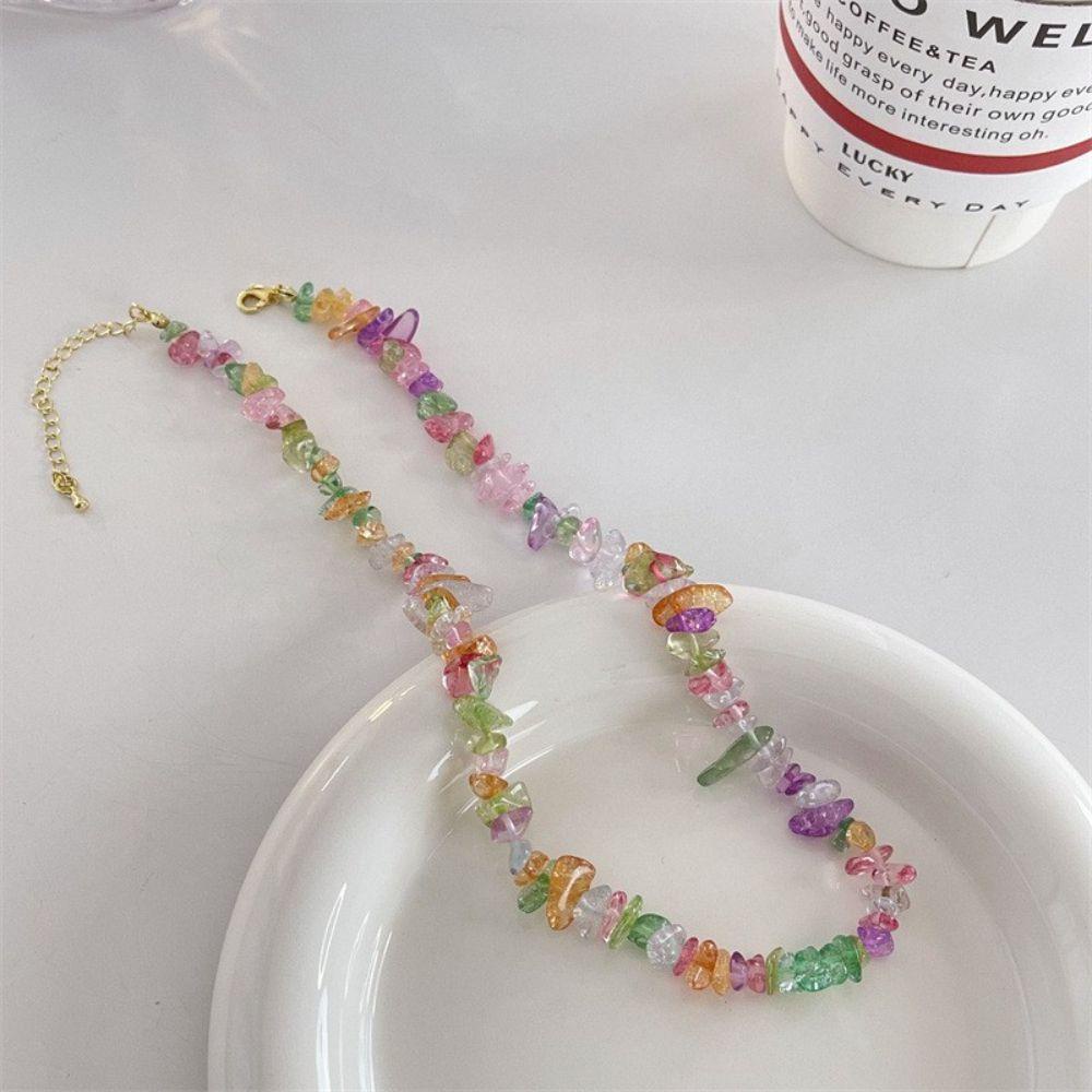 Needway Wanita Kalung Desain Rasa Temperamen Gadis Choker Manik-Manik Beruntung Perhiasan Perempuan