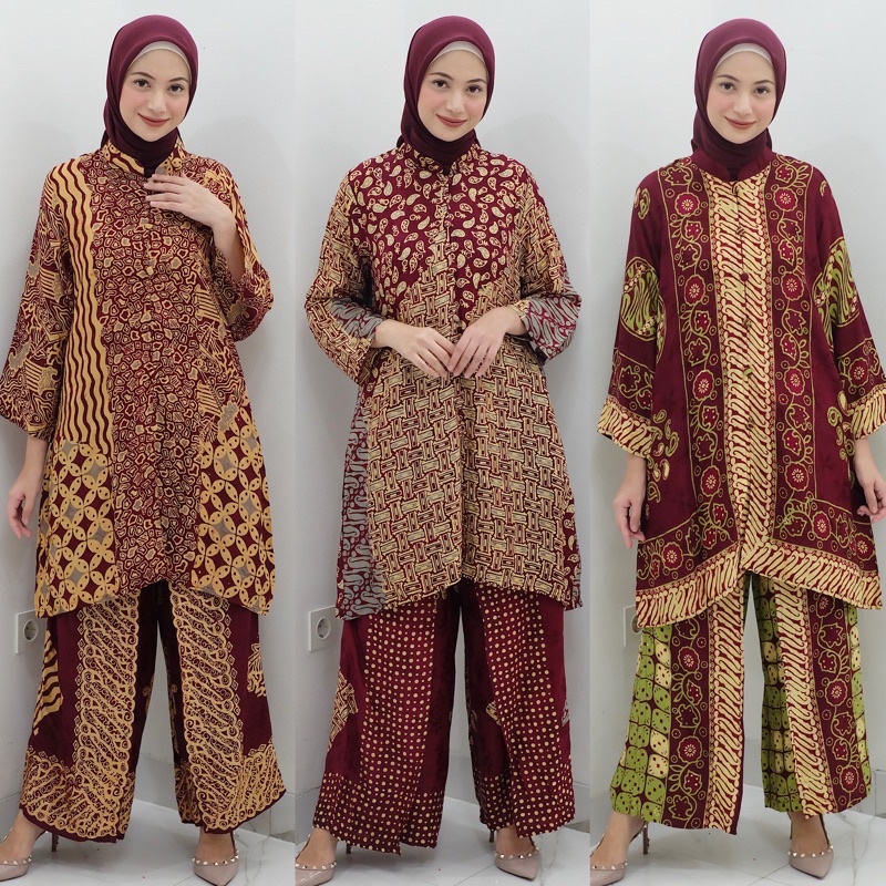 Tunik Sanghai Set Batik Celana Kulot by SARAH THE LABEL