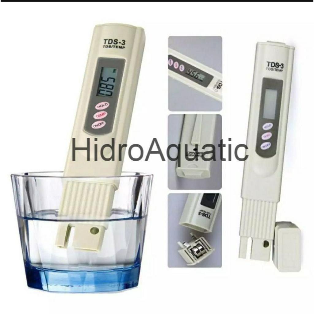 Tds Meter BONUS 2 BATERAI CADANGAN Alat ukur air Nutrisi pupuk hidroponik / PPM HIDROPONIK