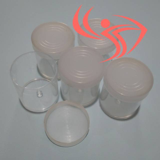 Botol / pot plastik 15/20 cc wadah slime/ urine/ dahak/ darah untuk medis atau laboratorium
