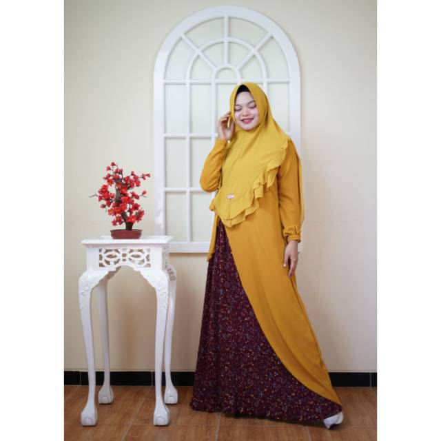 TERMURAH&ORIGINAL SEKARARUM FASHION GAMIS AYUNDA MUSTARD