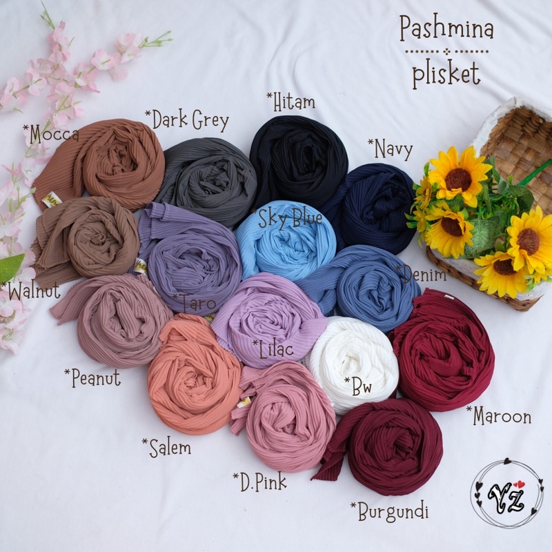 pashmina plisket for kids size M | pashmina instan anak 2-7thn