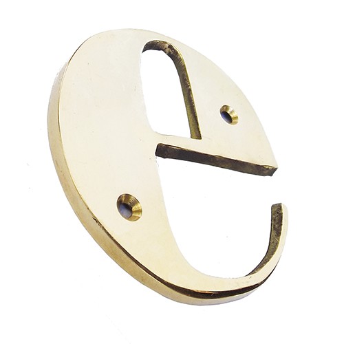 

6.5cm Klasik Huruf Papan Nama Bisnis Kuningan / Brass Small Alpha - e