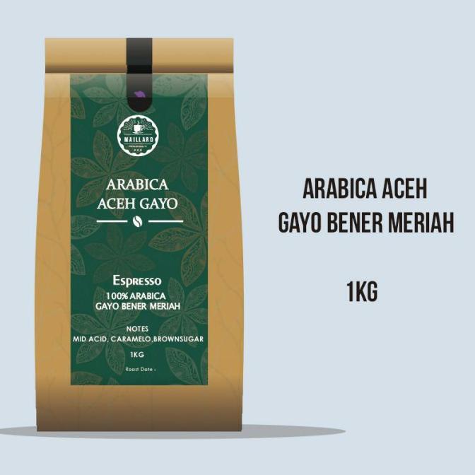 

Biji Kopi 100% Arabica ACEH GAYO Roasted Commercial 1kg - ESPRESSO