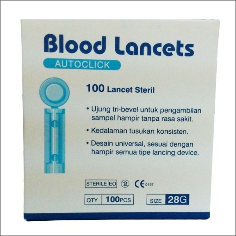 Blood Lancets 28G onemed box isi 100 pcs