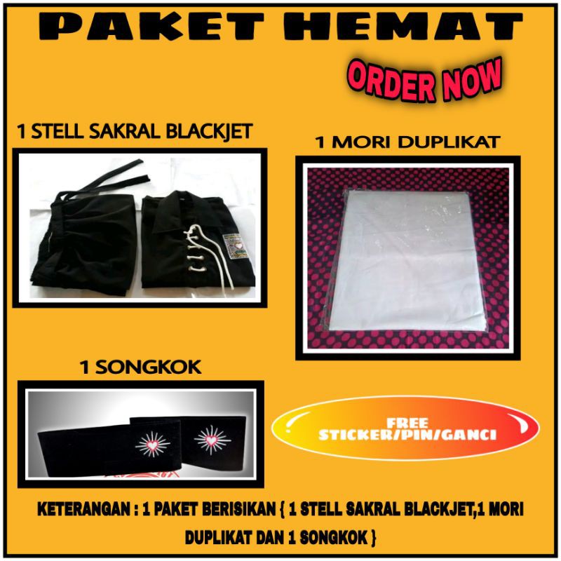 Sakral PSHT | Sakral Warga | Songkok Bordir | Mori Duplikat | Sakral Blackjet | PAKET HEMAT | promo