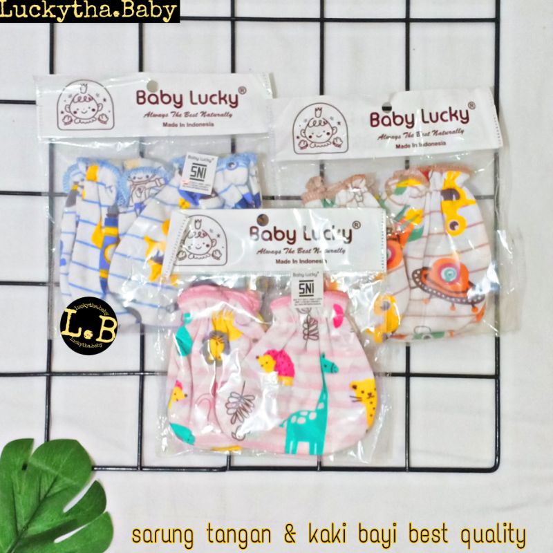 Bb Lucky_sarung tangan kaki bayi / stk bayi / stk baby lucky / sarung tangan bayi  / sarung tangan