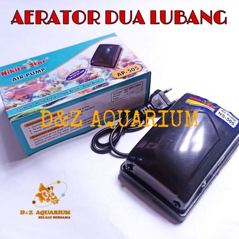 Pompa Udara Nikita Star AP 505 Aerator 2 Lubang Ns AP 505