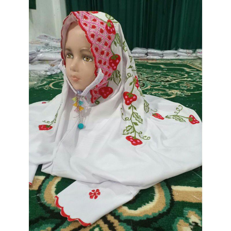 Mukena anak lajuran bordir