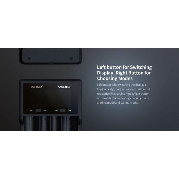 Charger Xtar Vc4S Charger Baterry 4 Slot