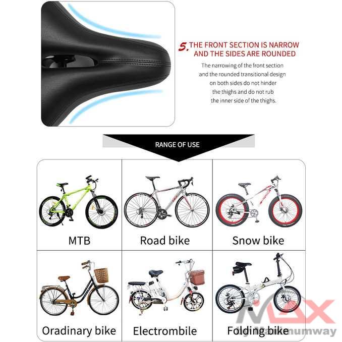 WEST BIKING Sadel Sepeda Bike Saddle Leather Warna Hitam