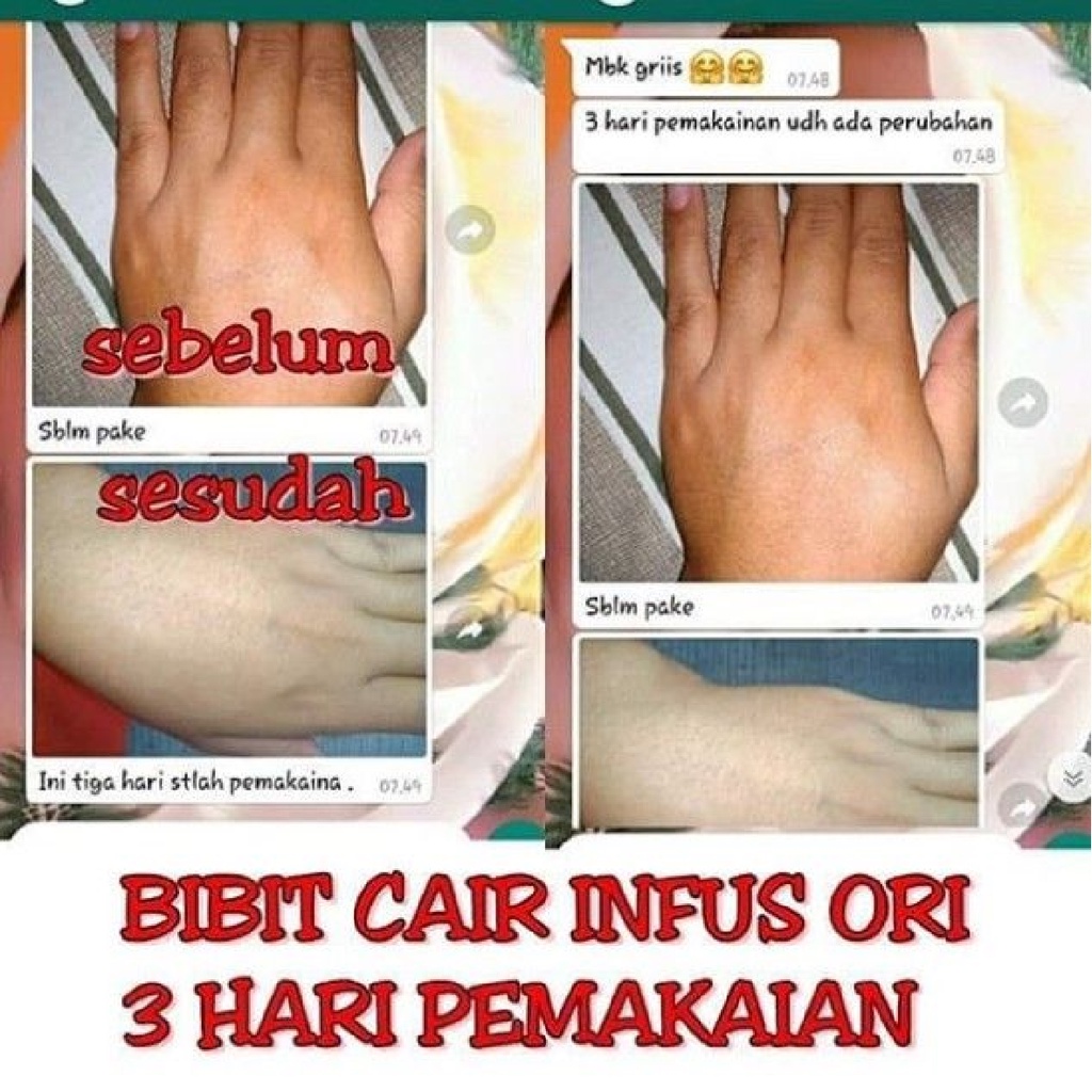 ( Bisa COD ) - BCI Bibit Cair Infus Pemutih Badan Original 100%