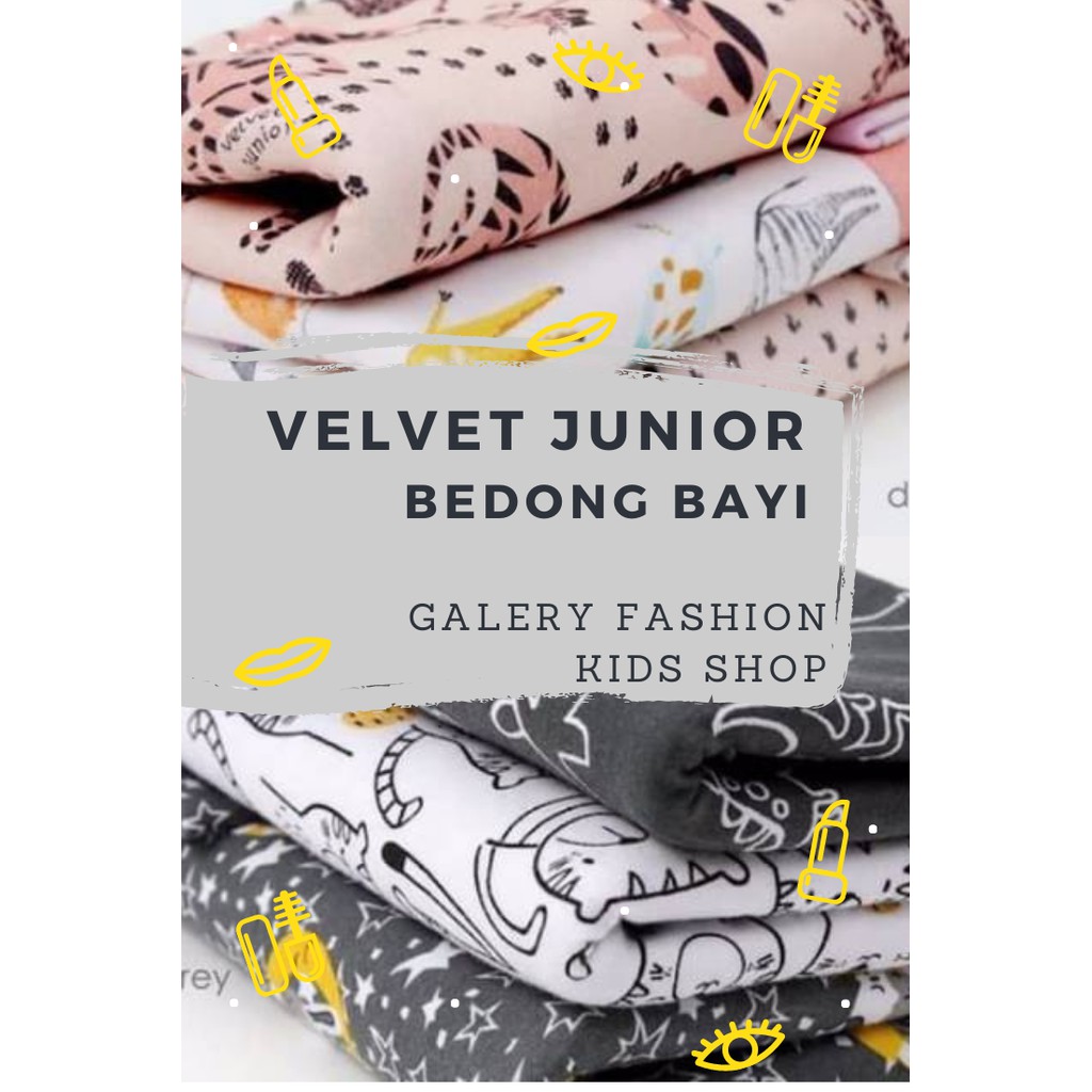 Bedong Bayi Velvet Junior / Kain Bedong Bayi Isi 3pc