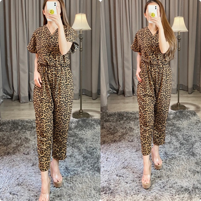 Jumpsuit casual / jumpsuit leopard / K 81189