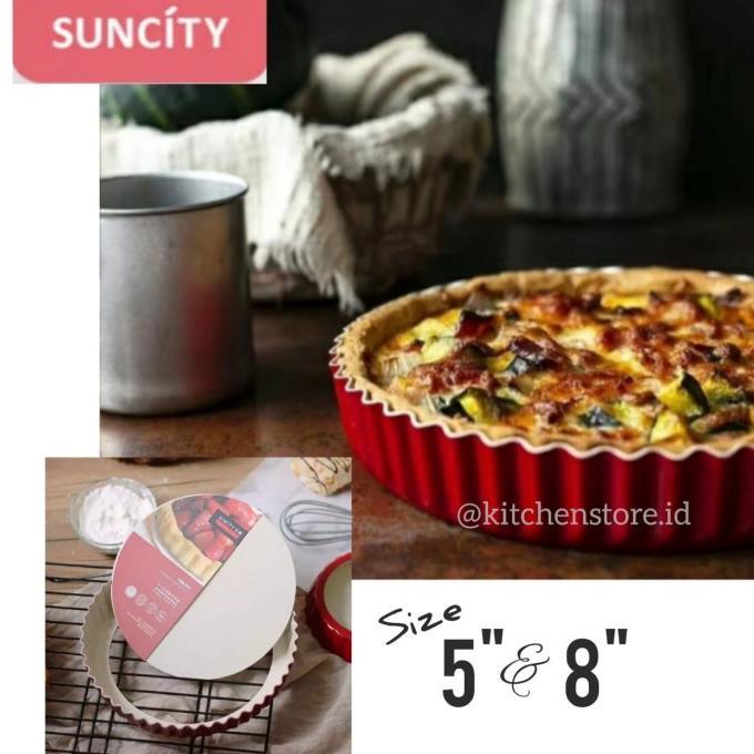 Suncity Flan Tin / Loyang Cetakan Pie Pizza Quiche Bongkar Pasang