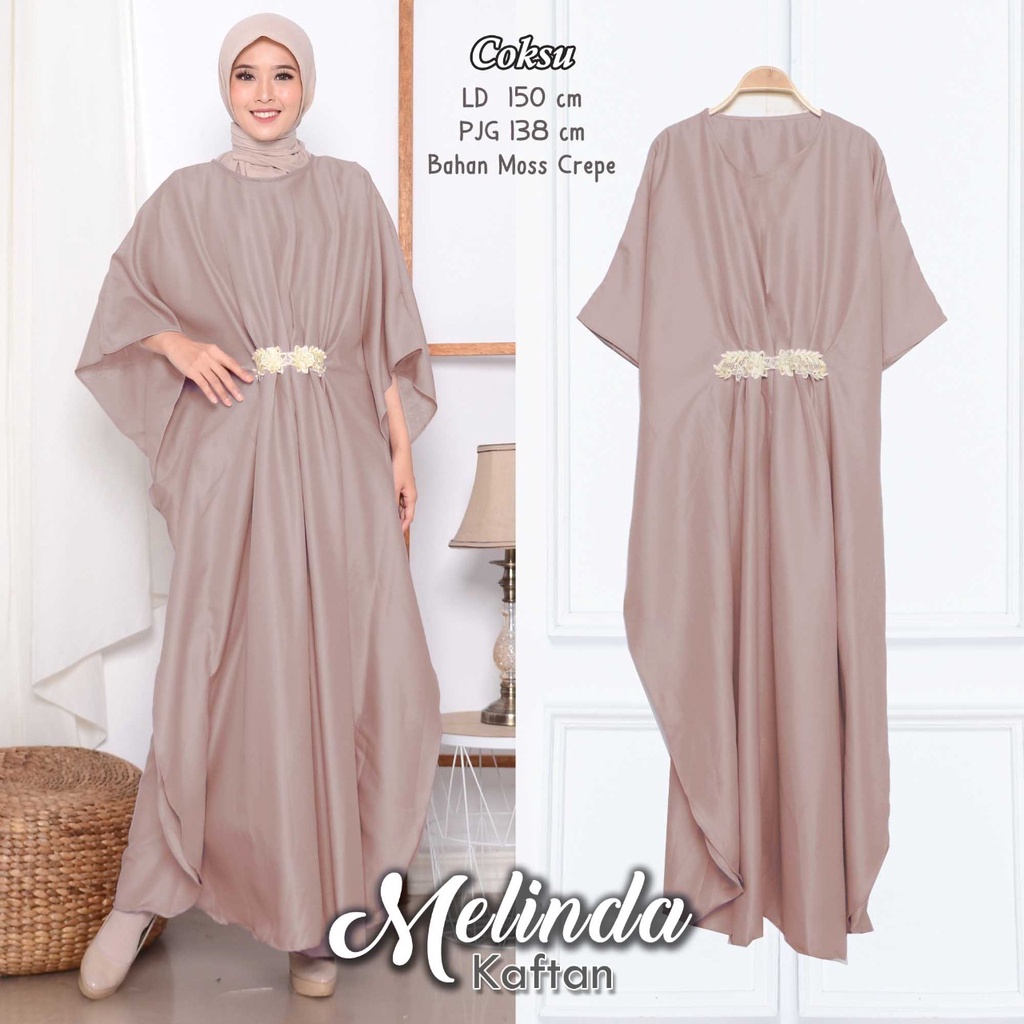 Arniis Kaftan Melinda Jumbo Bahan Mosscrepe