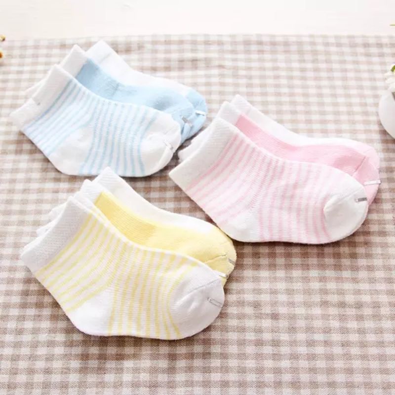 ( 6 PASANG )KAOS KAKI BAYI 0-6 BULAN MOTIF/KARAKTER  COWO/COWE (RANDOM)