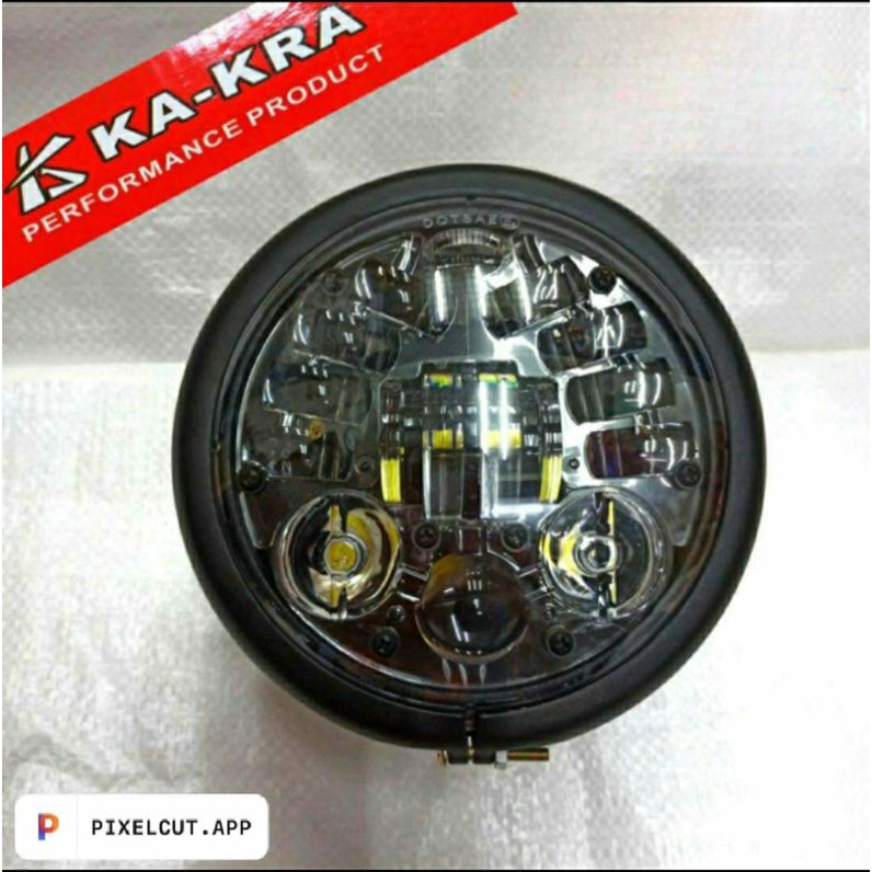 lampu daymaker 5.75 inch dot sae titik 16 led 5,75 plus include set batok 5 75 575 cb100 w175