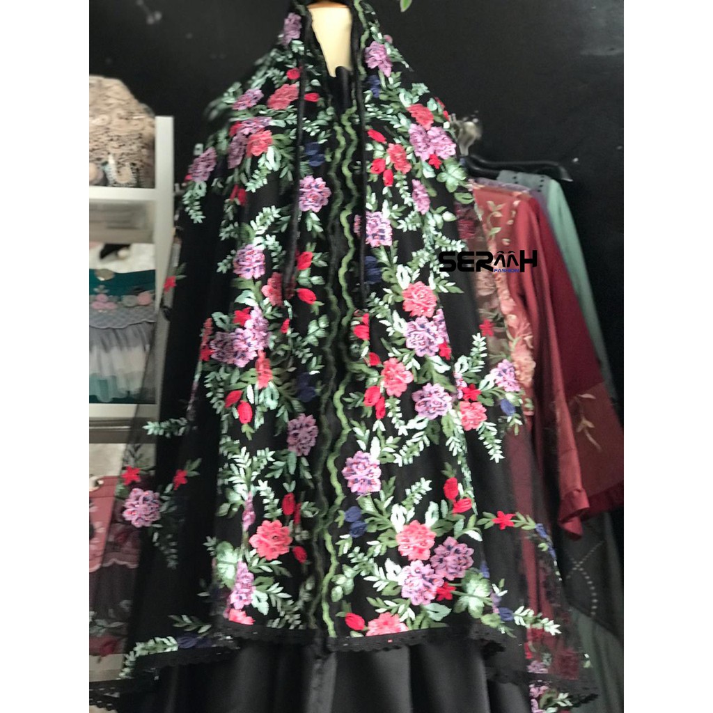 MUKENA ALGANI HITAM || MUKENA SUPER MEWAH