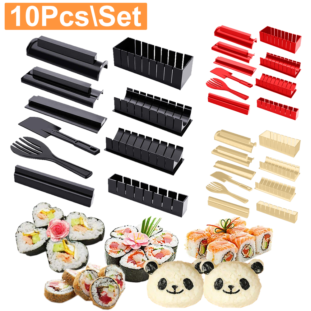 Set 10pcs Cetakan Pembuat Sushi Profesional