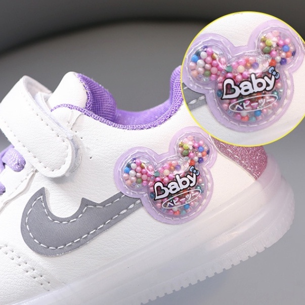 babyfit [21-30] sepatu sneakers anak sepatu lampu led MITCHI SAND jm-0510r