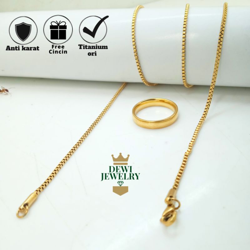 Kalung Titanium Ori Pria Wanita Model Itali santa