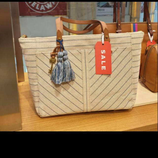 Fossil Rachel Tote Bag Nwt motif baru