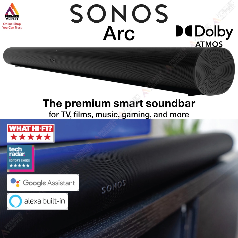 Wireless Atmos Home Theatre Soundbar SONOS Arc sound control