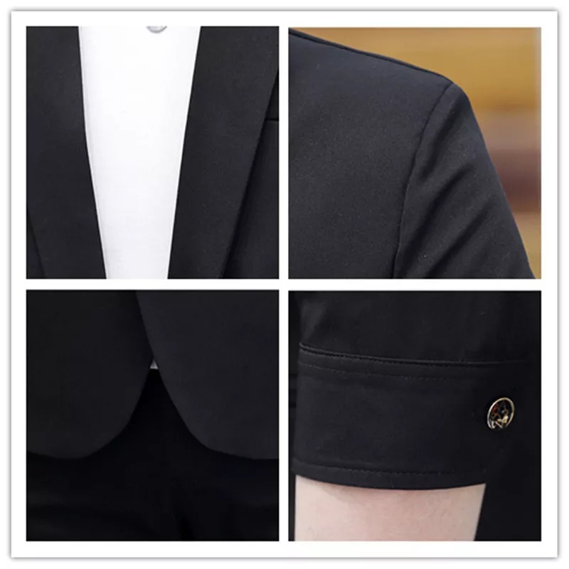 BLAZER HITAM FORMAL SUIT CLASSIC PRIA SLIMFIT KANCING 1 BAHAN HIGH TWIST PREMIUM ORIGINAL NIKAYU BISA COD (S,M,L,XL)